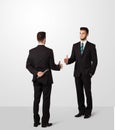 Two businessman shake hands Royalty Free Stock Photo