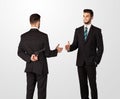 Two businessman shake hands Royalty Free Stock Photo