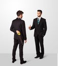 Two businessman shake hands Royalty Free Stock Photo