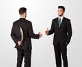 Two businessman shake hands Royalty Free Stock Photo