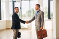 Two businessman shake hands Royalty Free Stock Photo