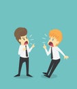 Two Businessmen confrontation, conflict and cussing..Business yo Royalty Free Stock Photo