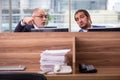 Two businessmen employees working in the office Royalty Free Stock Photo