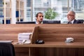 Two businessmen employees working in the office Royalty Free Stock Photo