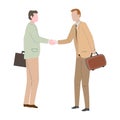 Two businessmen. Handshake. Greeting. Congratulation. Conclusion of the contract