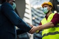 Two businessmen handshaking. B Royalty Free Stock Photo