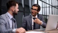 Let me explain. a group of corporate business colleagues having a meeting around the table in the boardroom. Royalty Free Stock Photo