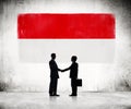 Two Businessmen with Indonesien Flag Royalty Free Stock Photo