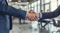 The business handshake agreement.AI generated image Royalty Free Stock Photo