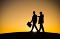 Two Businessmen walking together Concept Royalty Free Stock Photo