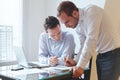 Two businessmen working in the office Royalty Free Stock Photo