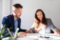 Two Businesspeople Analyzing Graph Royalty Free Stock Photo