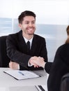 Two businesspeople shaking hand Royalty Free Stock Photo