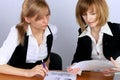 Two businesswoman in office