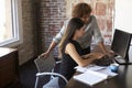 Two Businesswomen Working On Computer In Office Royalty Free Stock Photo