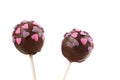 Two cakepops with hearts decoration