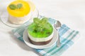 Two cakes with lemon and mint Royalty Free Stock Photo