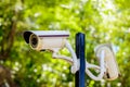 Two camera cctv Royalty Free Stock Photo