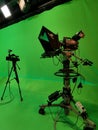 Two cameras in TV studio