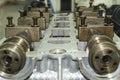 Two camshafts are installed in the cylinder head Royalty Free Stock Photo