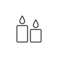 Two Candle outline icon