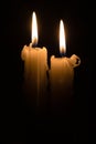 Two candles Royalty Free Stock Photo