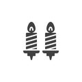 Two candles vector icon