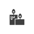 Two candles vector icon