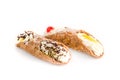 Two cannoli pastries Royalty Free Stock Photo