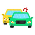 Two car collision Isolated Vector icon that can be easily modified or edited