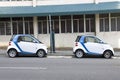 Two Car2go small electronic rental cars