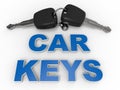 Two car keys illustration Royalty Free Stock Photo