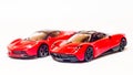 Little red hypercars Royalty Free Stock Photo