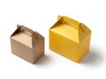 Two cardboard takeout boxes Royalty Free Stock Photo