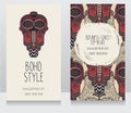 Two cards for boho style Royalty Free Stock Photo