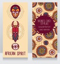 Two cards in ethnic african style Royalty Free Stock Photo