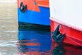 Two cargo ships waiting to sail Royalty Free Stock Photo