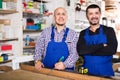 Two carpenters at joiners shop