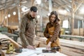 Two carpentry workers at the manufacturing