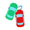 Two cars collide corner Isolated Vector icon that can be easily modified or edited Royalty Free Stock Photo