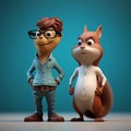 Squirrel And Matthew: A Minimalist 3d Animation
