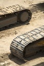 Two Caterpillar Vehicle Track Royalty Free Stock Photo