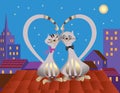 Two cats in love Royalty Free Stock Photo