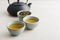 two ceramic cups of green tea Royalty Free Stock Photo