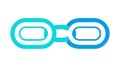 Two Chain Links Secure Connection Digital Link, vector design Generative AI Royalty Free Stock Photo