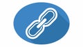 Two chain links, symbolizing connection and unity, vector design Generative AI Royalty Free Stock Photo