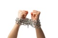 Two chained fists Royalty Free Stock Photo