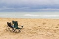 Two chairs beach Royalty Free Stock Photo