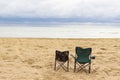 Two chairs beach Royalty Free Stock Photo