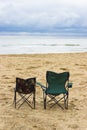 Two chairs beach Royalty Free Stock Photo